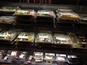 Salads ready to be delivered to guest rooms at the New York Hilton Midtown. Photo by Barb DeLollis.