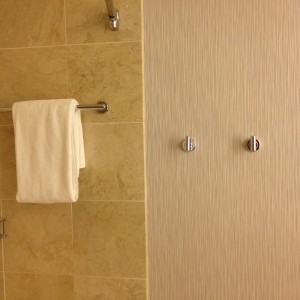 The bathroom at the Hyatt Chicago Magnificent Mile.
