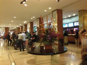 The large lobby at the Hotel Pennsylvania.