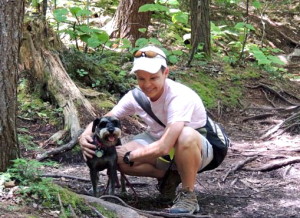 Jane Fowler and Dexter on a hiking trip. Photo courtesy of Jane Fowler.
