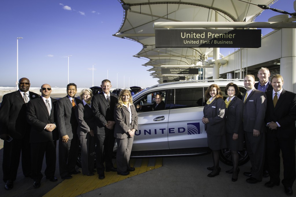 United Airlines rolled out its Mercedes-Benz service at DIA today. Photo courtesy of United Airlines.