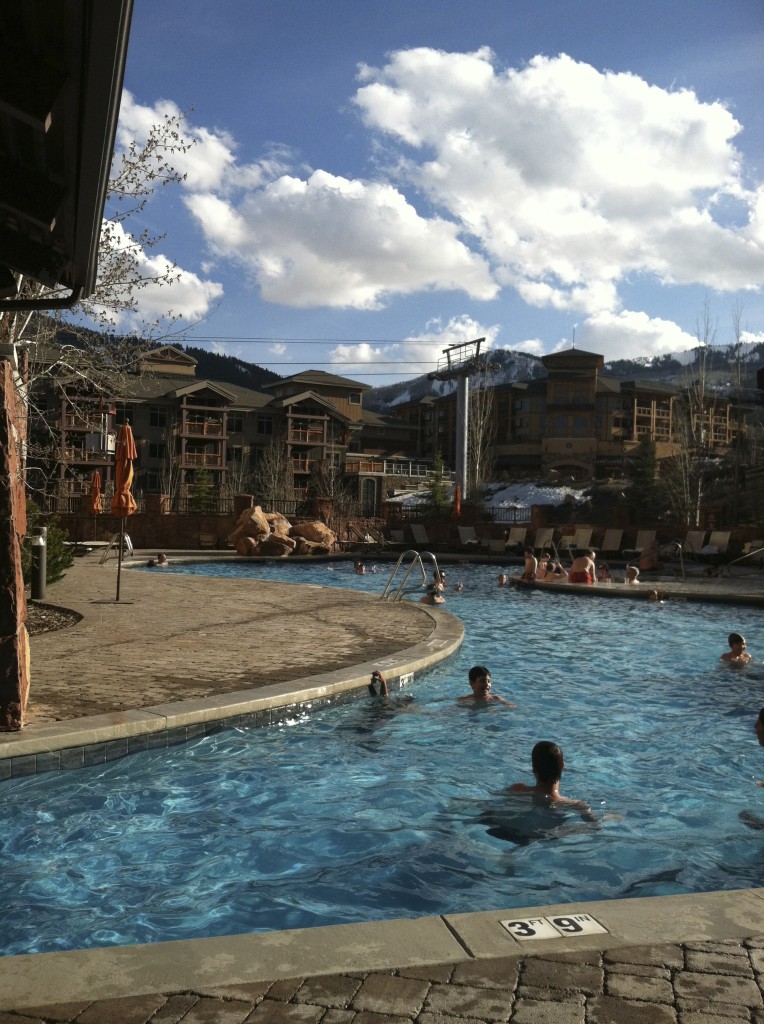 The pool at Hyatt Escala Lodge in Park City, Utah. Travel Update photo by Barb DeLollis.