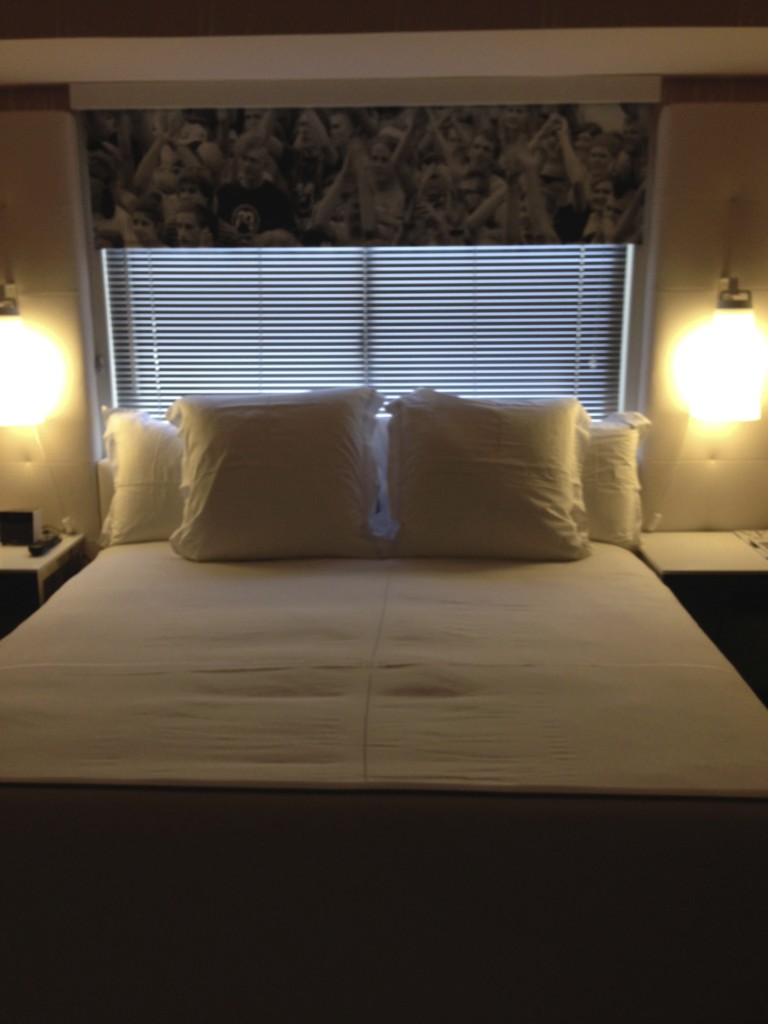 Note the shades in my room at the SLS Las Vegas. Photo by Barb DeLollis.
