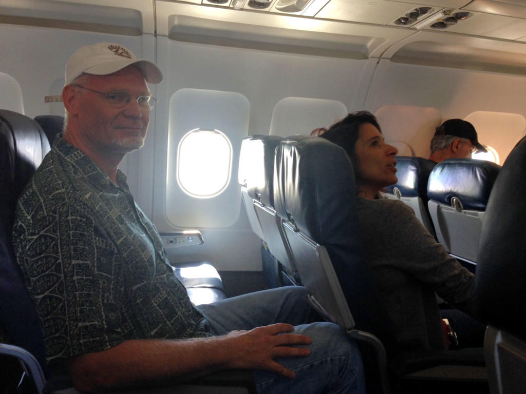 Mark Debes and I sitting one row apart.