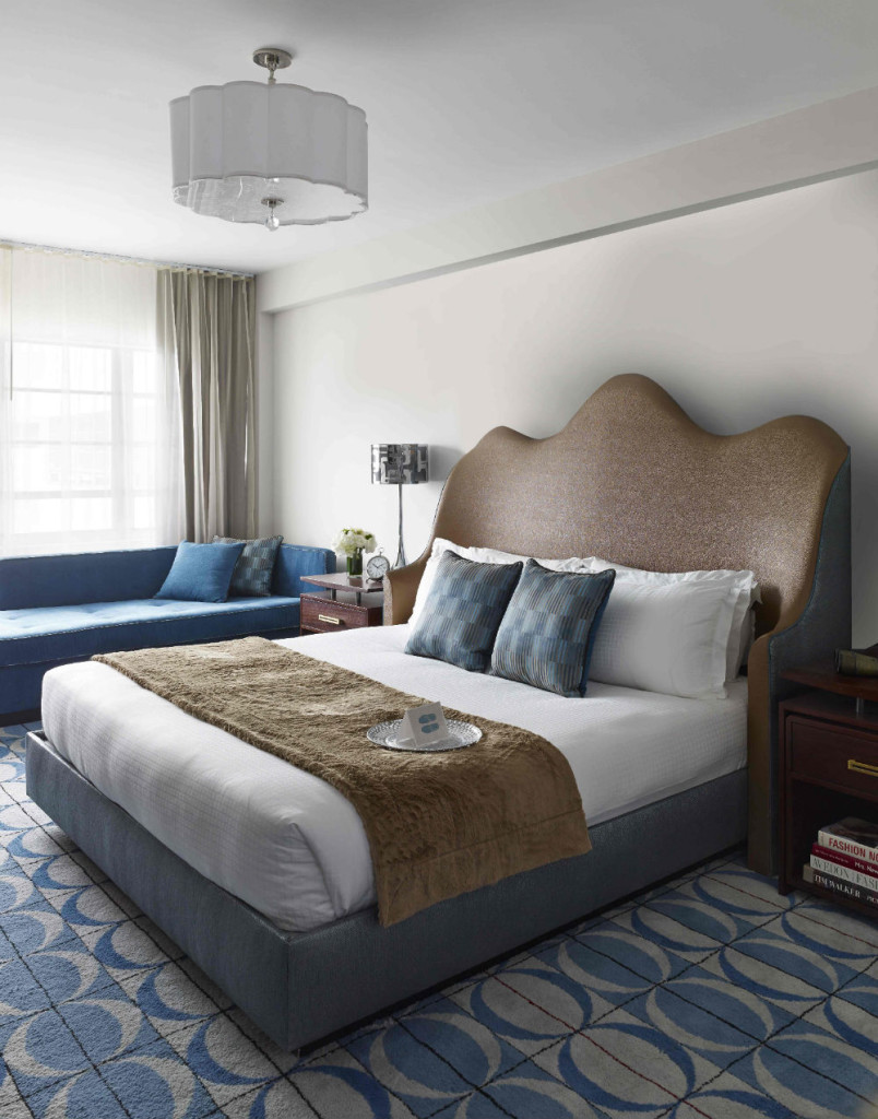 A guest room at the newly renovated Wyndham Shelborne in Miami. Photo courtesy of the hotel.