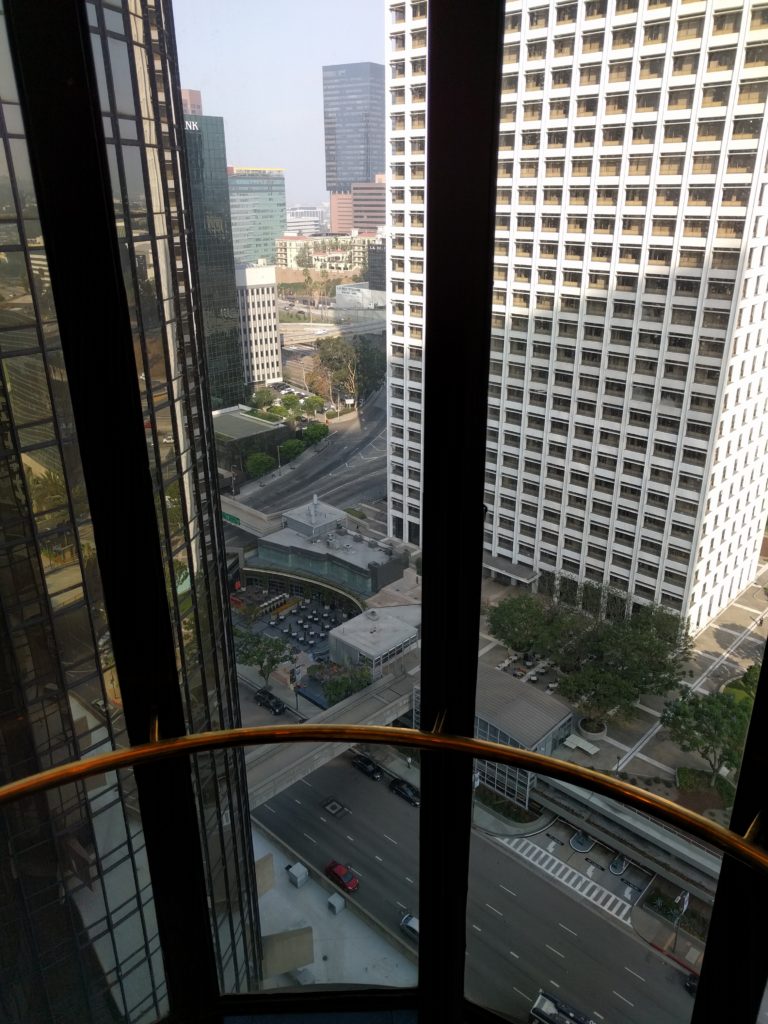 Elevators at the Westin Bonaventure are tough for people afraid of heights (like me).