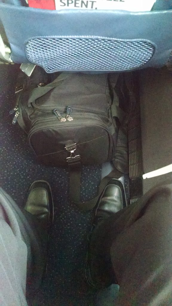 My bag is the exact regulation size for personal items and it barely fits under the seat