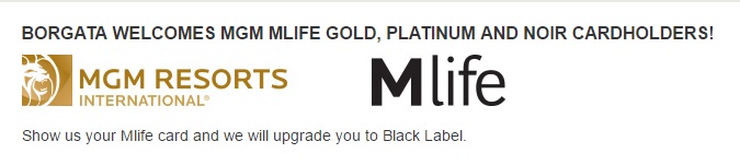 Match MGM M life to Borgata Black Label tier! Enjoy plenty of benefits - from Borgata website