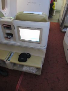 Air India 787 Ottoman and TV Screen
