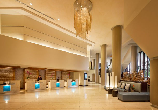 Lovely lobby, courtesy of Marriott Hotels