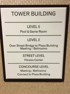 Misleading sign caught my eye. How often does a hotel have a game room?