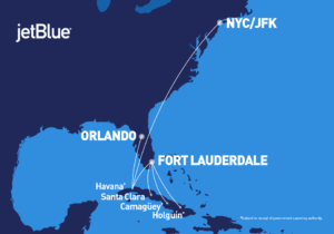 jetBlue Cuba Routemap
