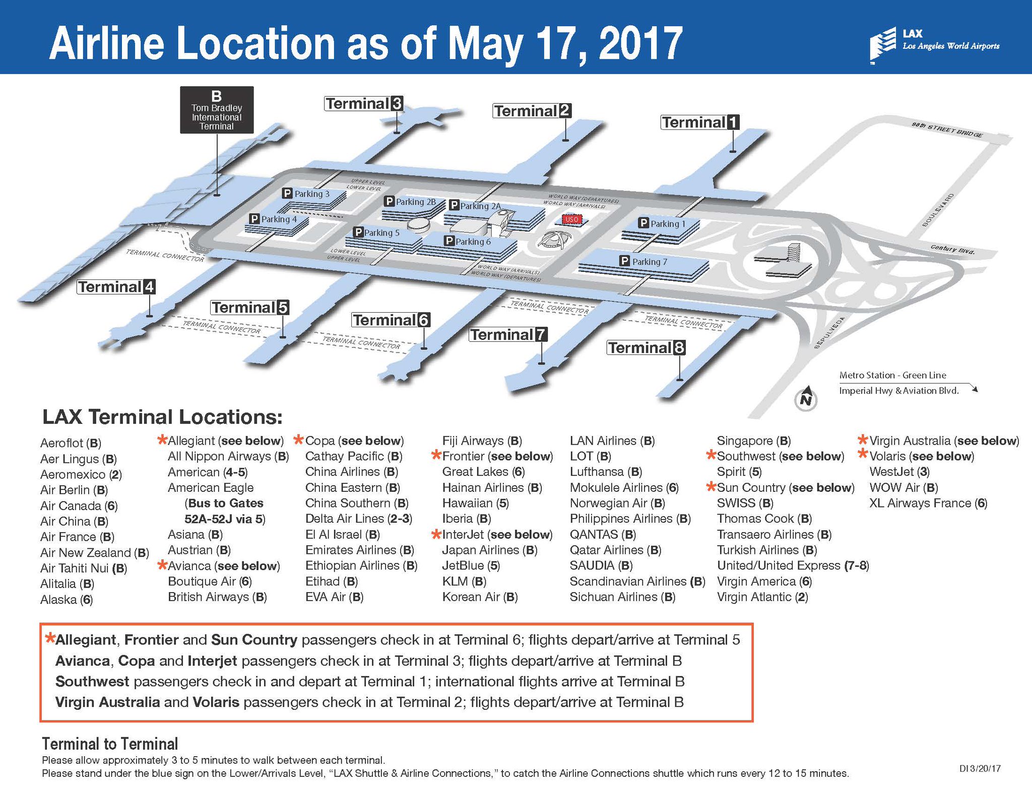 LAX Terminal Map Effective May 17th (Image: Los Angeles World Airports)