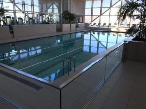 Fitness Center Pool with machines on each side