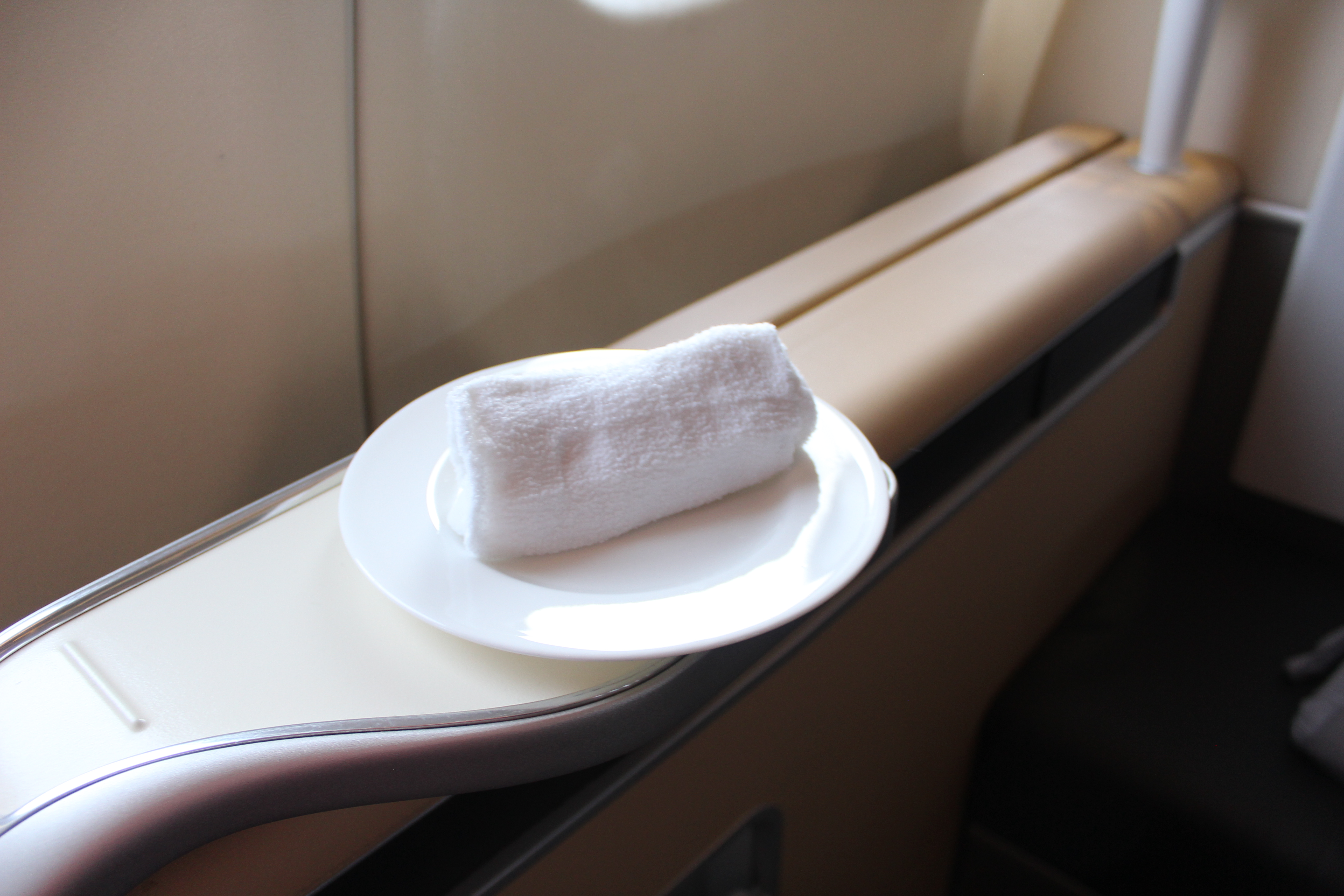 Lufthansa First Class Hot Towel