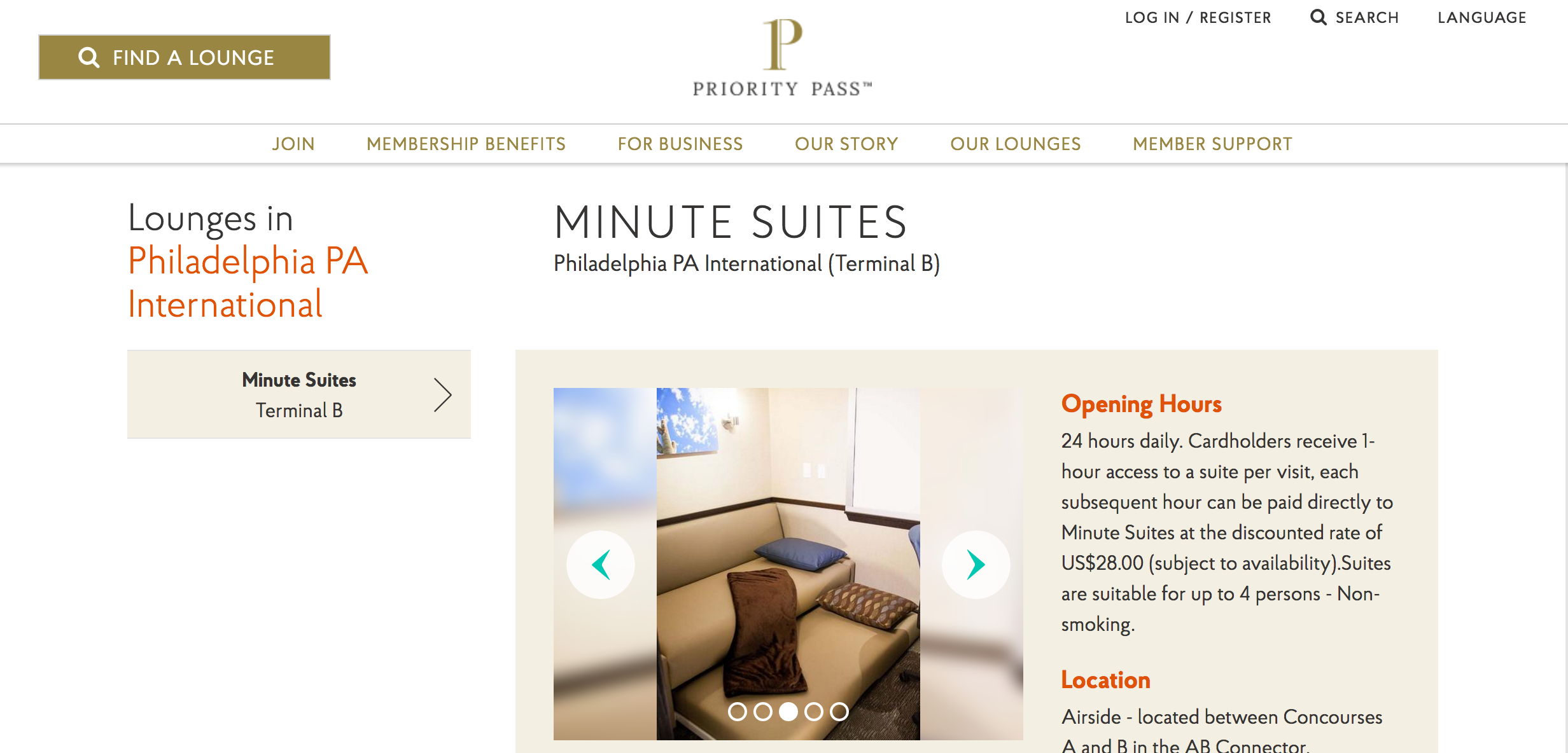Minute Suites PHL (Image: Priority Pass)