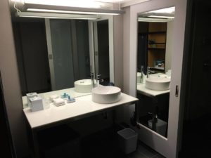 I take comfort knowing that every Aloft bathroom looks the same (so far!)