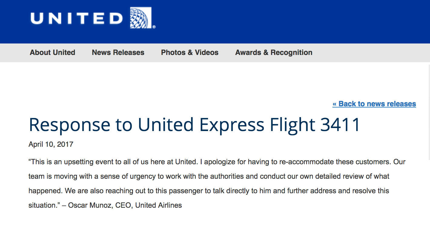 Police bloody United Airlines passenger, United responds 