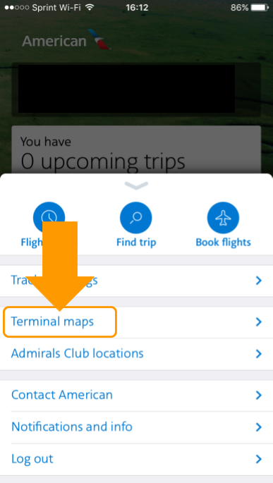 American Airlines Mobile App Terminal Maps